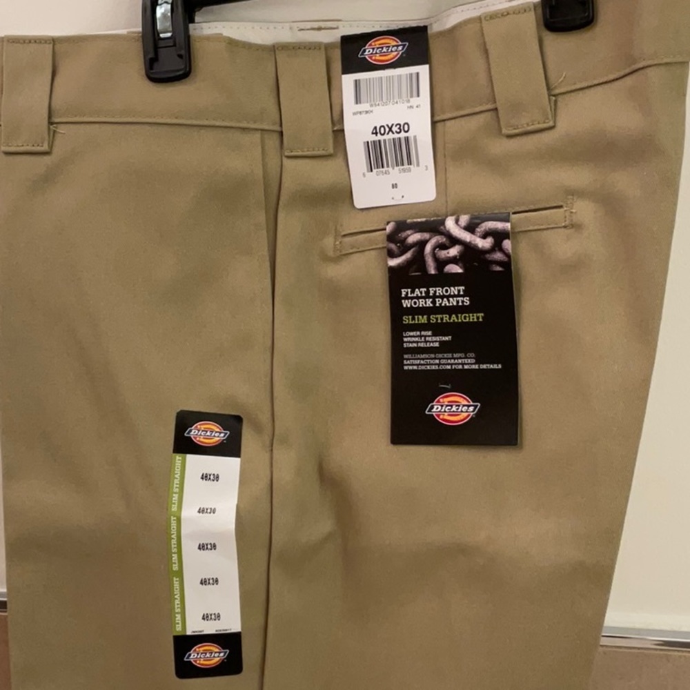 Mens Dickies Flat Front Work Pants size 40x30